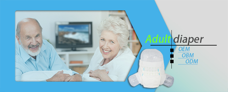Adults Ultra Thick Printed Disposable Adult Baby Diaper with 3D Leak Prevention Channel