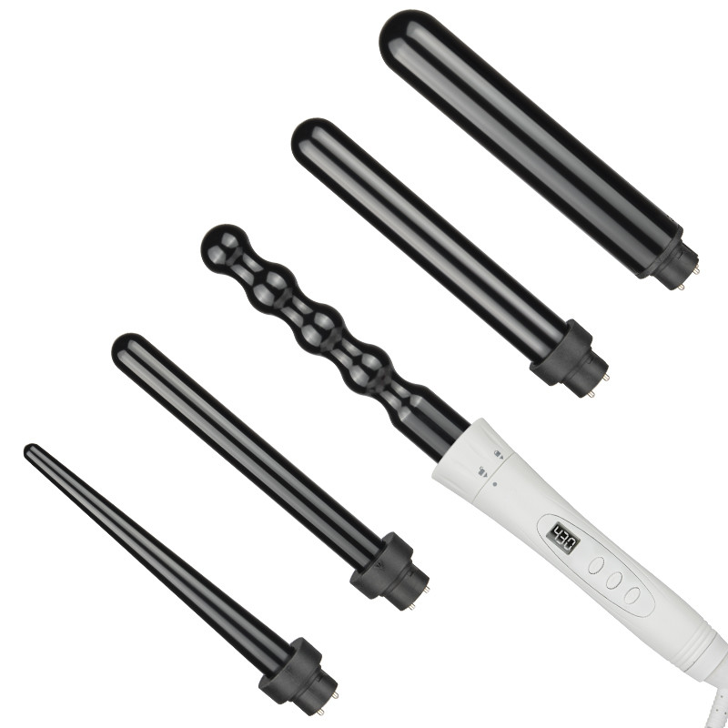 5 In 1 Interchangeable Curling Iron Set 49W Instant Heat Up