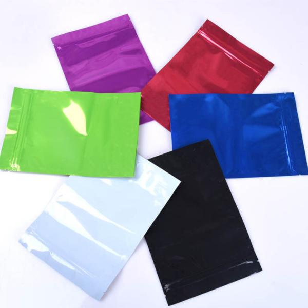 Colorful Mylar k Bag Smell Proof Food Storage Metallic Foil Airtight Bags