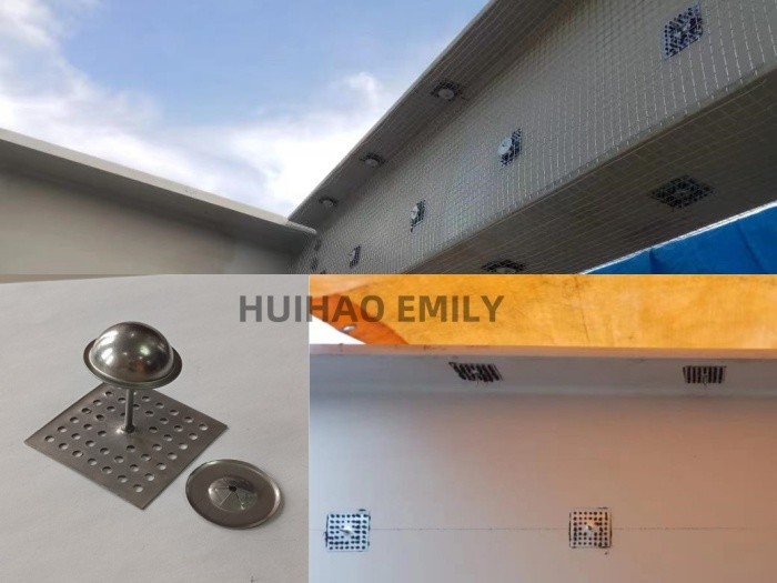 Stainless Steel Perforated Base Insulation Anchor Pins For Glass Wool
