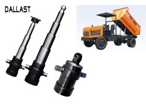 China Dump Truck Telescopic Hydraulic Cylinder 3 / 4 Stages Single Acting Chromed wholesale