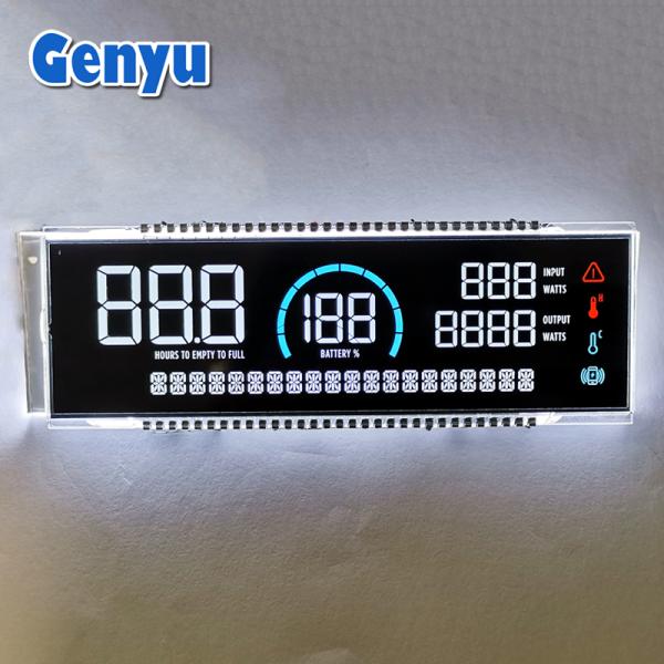 Custom LCD Display Module 8 Digit 7 Segment Display with Black Background LCD Size TN VA Black Monochrome LCD Screen
