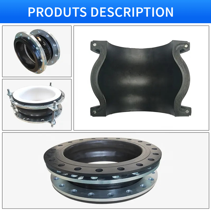 Rubber Flexible Expansion Joint For Concrete With Corrosion Resistant Materials And Round Flange