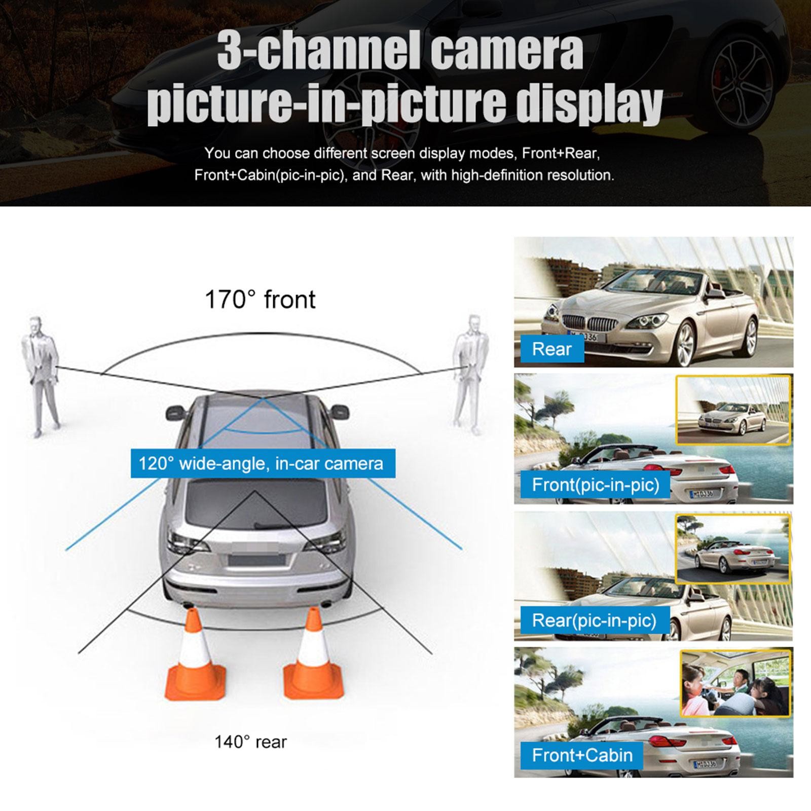 ODM 4" LCD Dash Cam DVR 1080p USB Dashcam Android Dashboard 25FPS