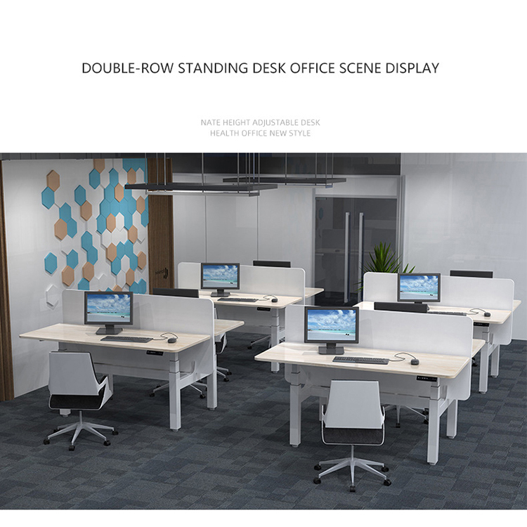 Height Adjustable Standing Table for Computer Office Dual Motor 80 kgs Load Capacity