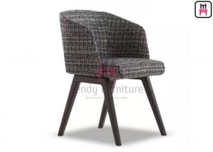 China Grey Fabric Upholstered Dining Chair With Armrests For Restaurant Use wholesale