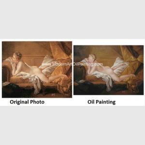 China Traditional Nude Woman Portrait / Canvas Art Portrait Brush Strokers Photo Montage wholesale