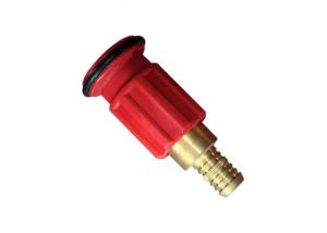 China Red Color Fire Hose Reel Nozzle Brass Water Way Body with Nylon House on sale
