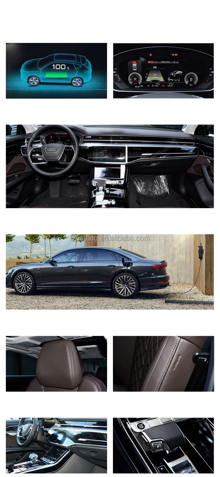 Audi A8 Phev Personal Electric Vehicle SUV Car with 700 N.m Maximum Torque and 5 Seats