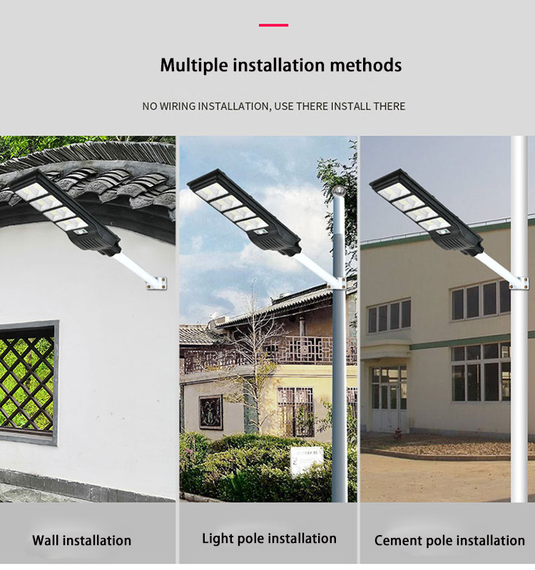 Waterproof Motion Sensor Integrated Solar Street Light With Solar Panel