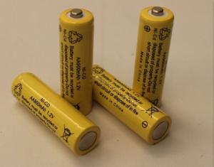 China 1.2V Cylindrical NICD Rechargeable Batteries AA900mAh UL wholesale