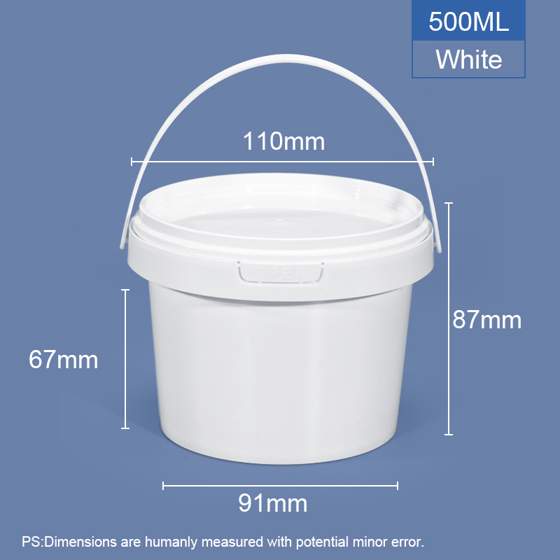 Capacity Customized 500ml Transparent White PP Plastic Container for Chocolate Spread