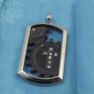 China 316L Stainless Steel Rectangle Square Shaped Necklace Pendant LPS0146-2 wholesale