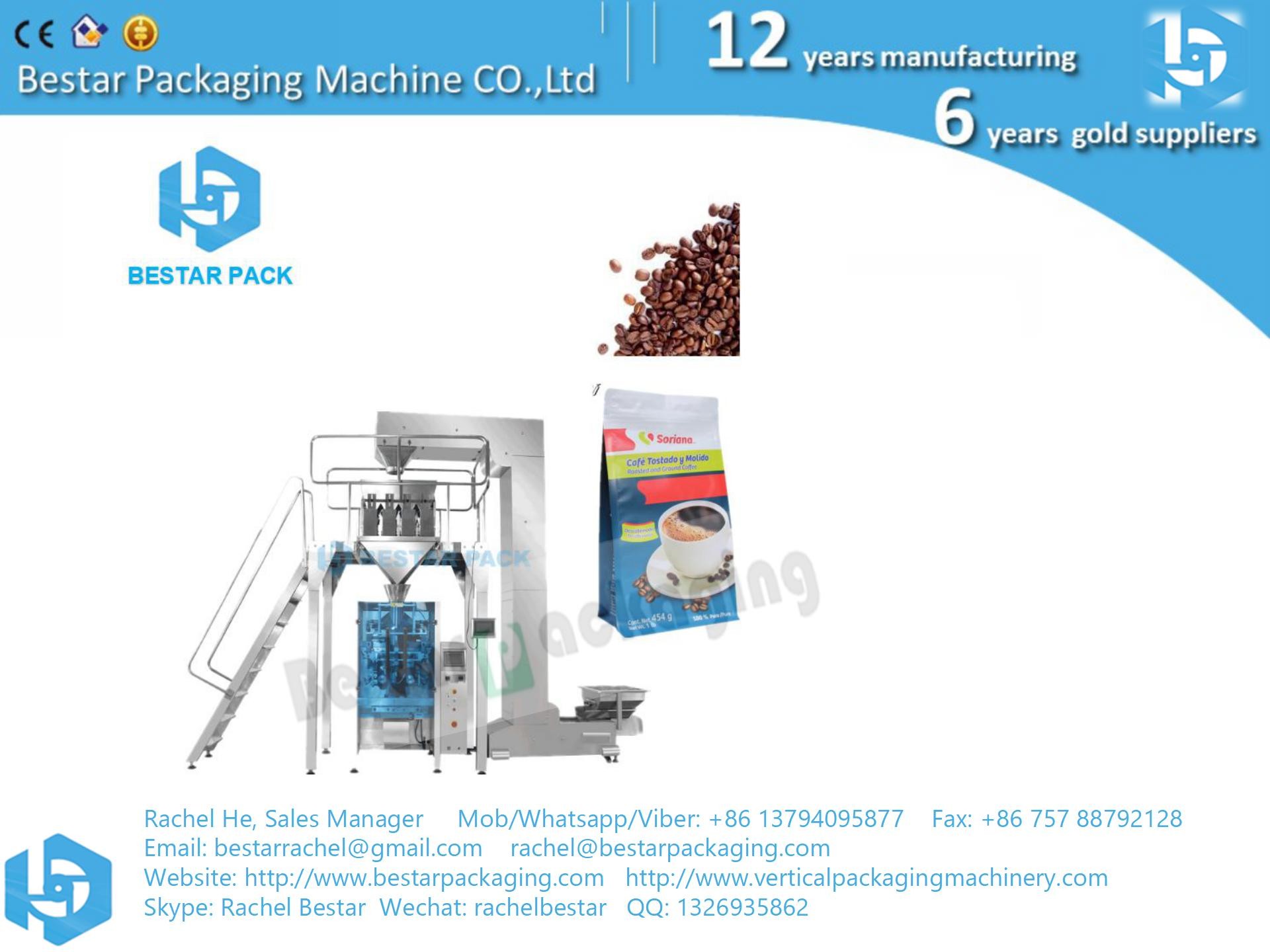 Foshan Bestar roasted coffee bean packing machine VFFS type