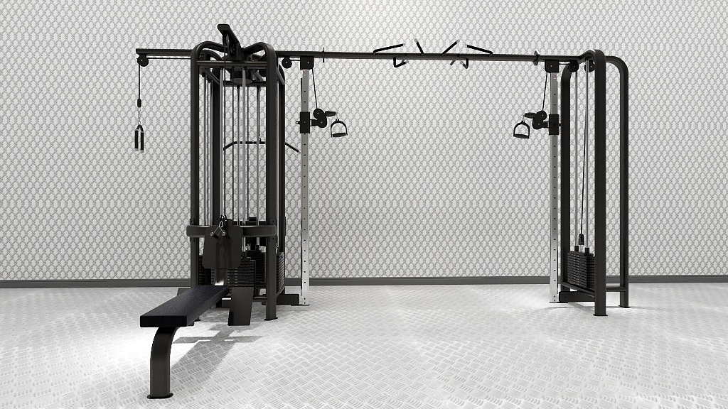 Commercial Gym Equipment Adjustable Pulley 5 Station Multi Gym Strength Training Cable Machine Gym