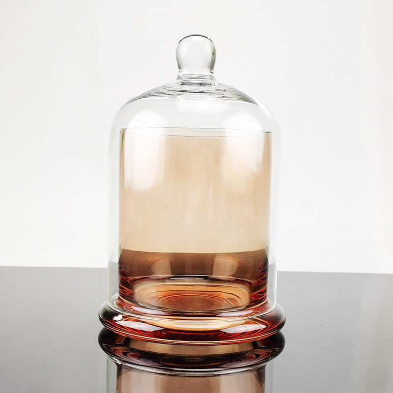 Wedding Candle Custom Logo 9cm 10cm Glass Bell Jar