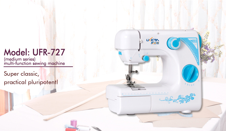 Adjustable Stitch Length Portable Domestic Lock Stitch Sewing Machine UFR-727 for Retail