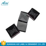 Black Color Personalized Custom Fabric Labels For Clothes , Logo Design