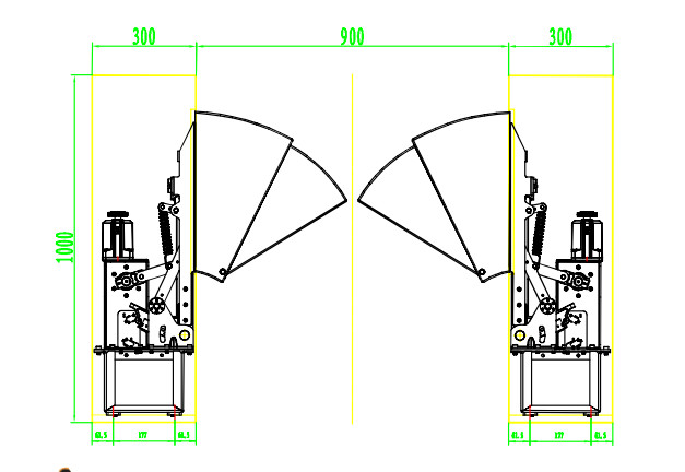 Automatic Flap Barrier with Extanding Flap and LED light Used in Metro Station