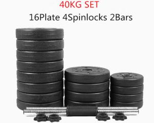 China fitness plastic cement dumbbell set 10kg 20kg 30kg 40kg for sale wholesale