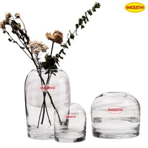 China Polished Decorative Thick Crystal Glass Vases 11cm Diameter wholesale