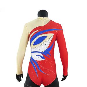 China Stretchable Long Sleeve Gymnastics Training Leotards , Girls Gymnastics Leotards wholesale