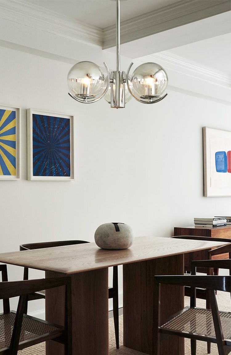 Modern Chrome Chandelier Bedroom Dining Room Art E27 Glass Ball Chandelier (WH-MI-407)