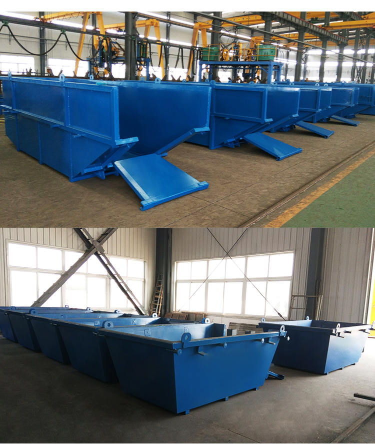4 Yards Construction Waste Transport Skip Bin Heavy Metal Garbage Container