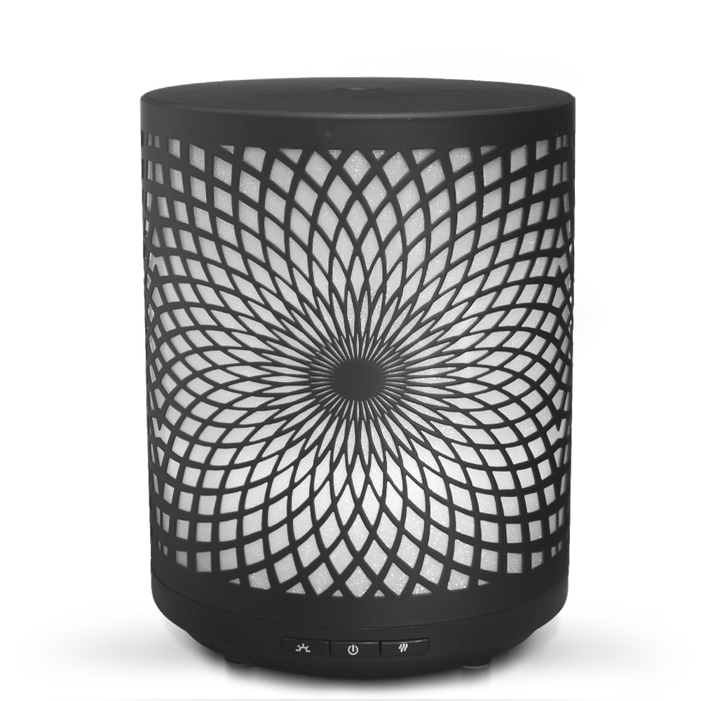 RoHS Ultrasonic Metal Aroma Diffuser Humidifier With 7 Color LED Color