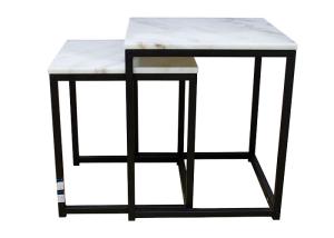 China Knock Down 10KG H45CM Black Nesting Tables wholesale