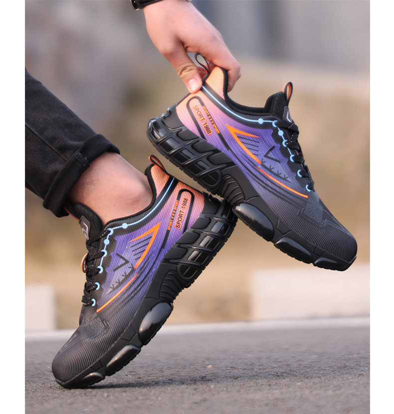 Flying Weave Work Air Cushion Sole Industrial Safety Shoes