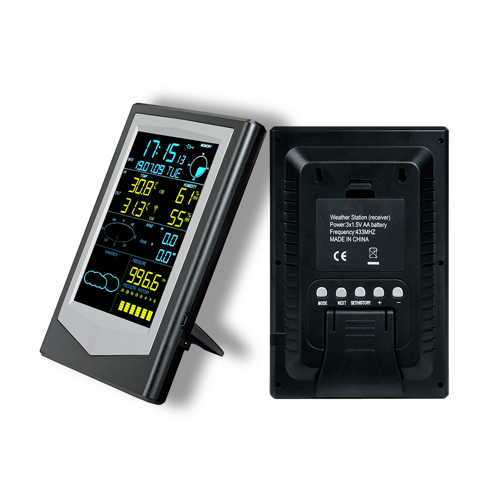 Multifunctional Color Screen Outdoor Wireless Sensor Weather Station With Touch Backlight