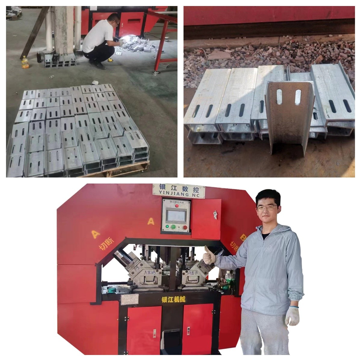 3500kg Load Capacity Angle Steel Punching And Cutting Machine For Steel Fabrication