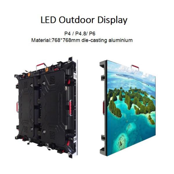 Waterproof Front Service Led Screen , External Led Display With Die Casting Cabinet