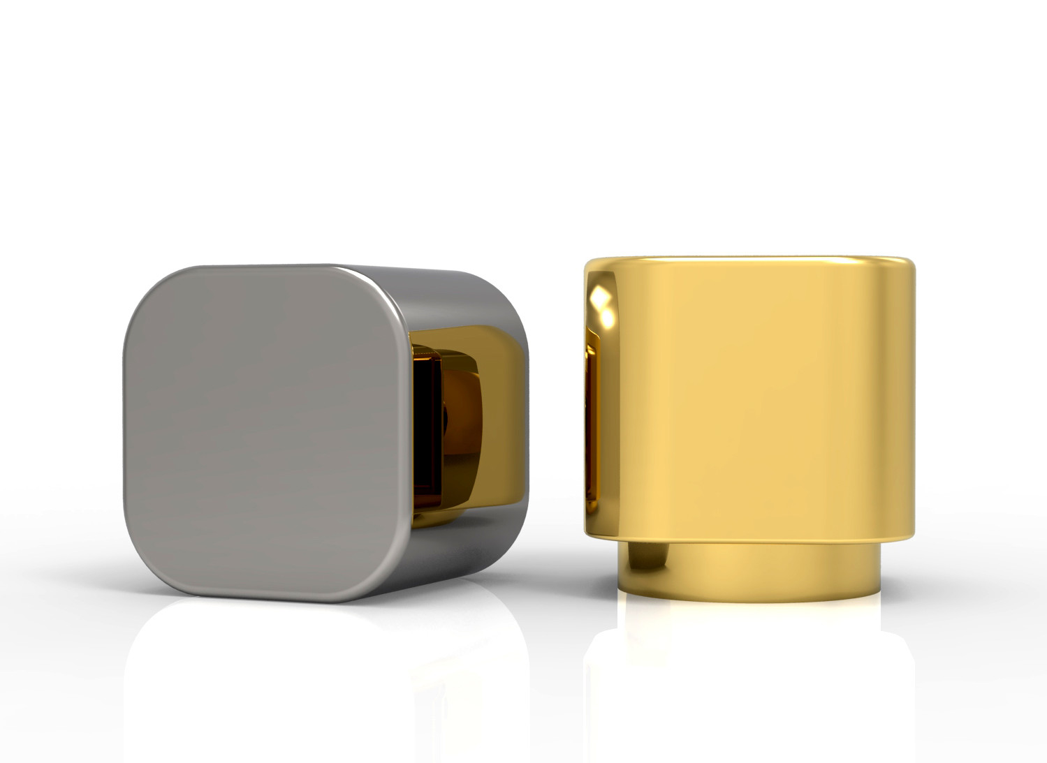 Cosmetic Packaging Customization Zinc Alloy Perfume Cover Gold Plated
