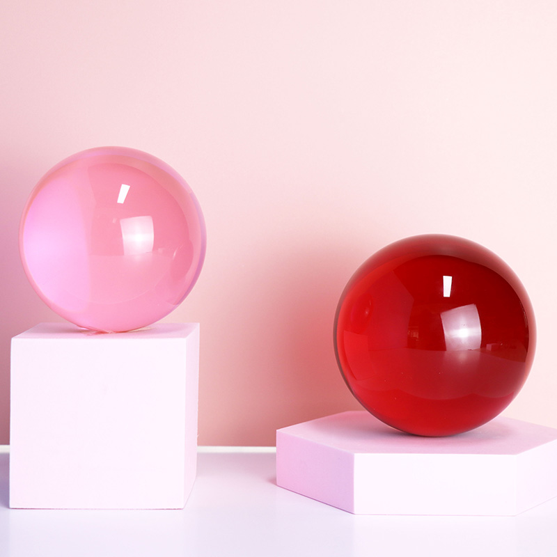 Factory wholesale colored solid resin ball 70mm/80mm/90mm/100mm transparent clear acrylic balls