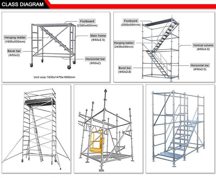 Ringlock System 8m aluminium scaffold movable scaffolding platform Tower