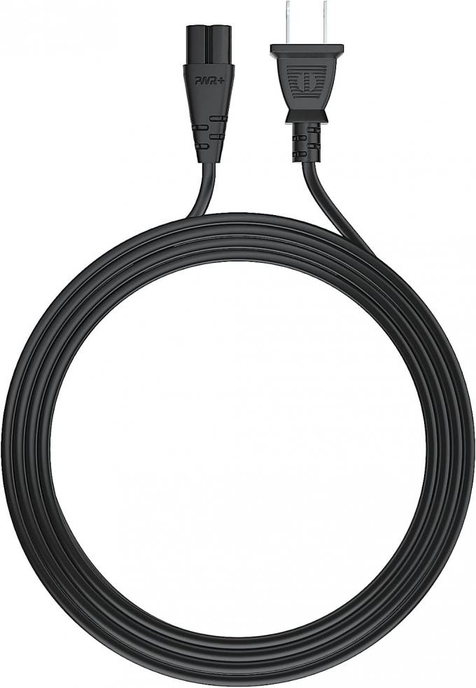 12ft Electric Power Cord 2 Prong Ac Wall Plug 2 Slot Led Lcd 0