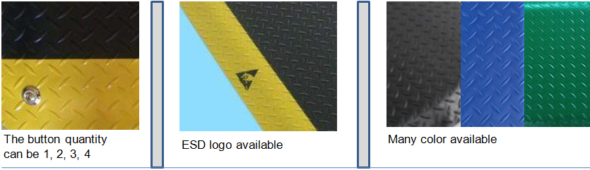 Black Yellow Car Floor 20m 10e9 Ohm EVA ESD Mat