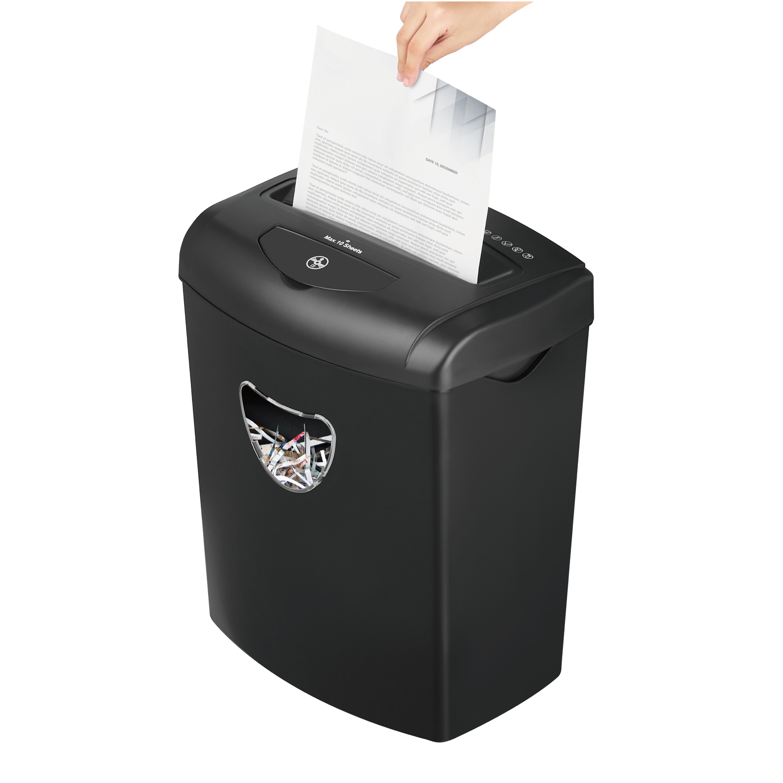 Credit Card CD And 10 Sheets A4 Paper Shredder Machine With 21L Waste Basket Bin CD218P