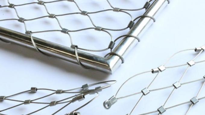 Ferruled Style X-Tend Stainless Steel Cable Wire Mesh Netting For Zoo Breaking Resistant 0