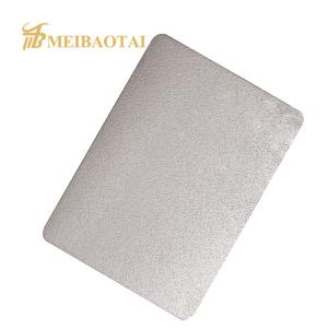 China Silver Embossed Stainless Steel Wall Panels 0.85mm Thickness wholesale