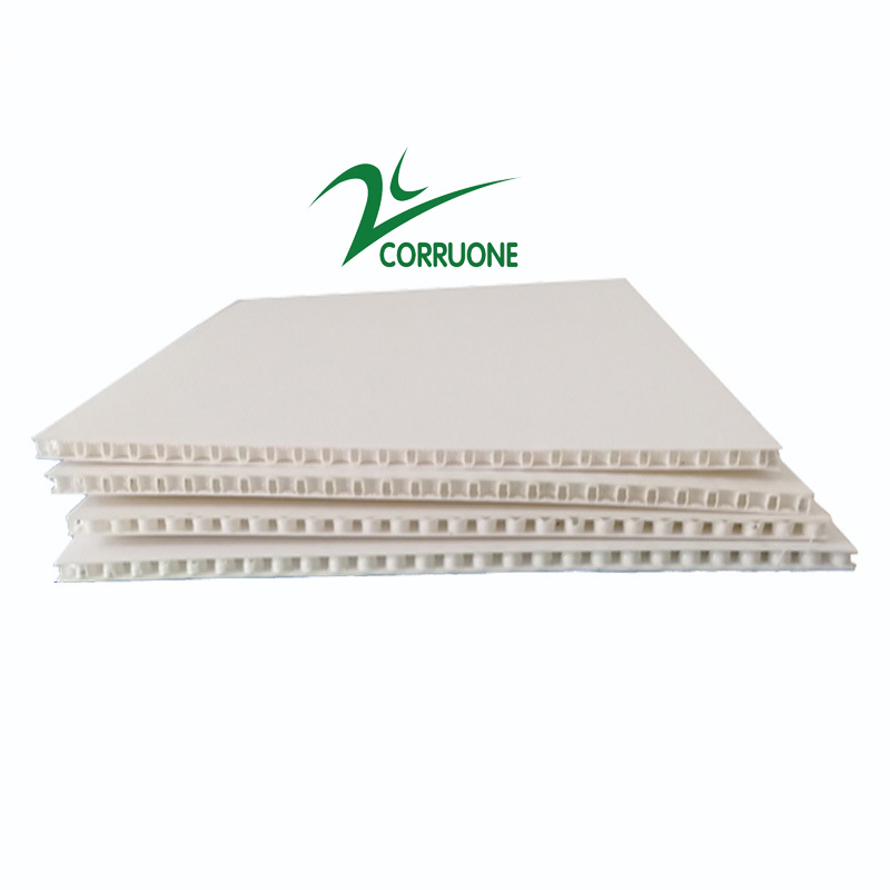 5mm 6mm Reusable Corrugated Plastic Boxes Recyclable UV Coating