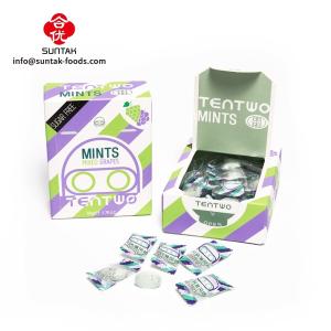 China Sugar Free Grapes Flavoured Strong Mints Candy In Paper Box Pack wholesale