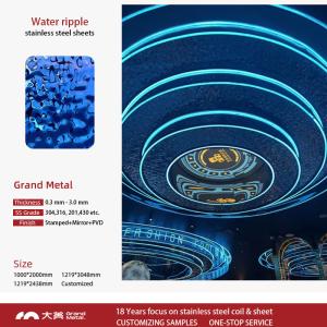 China Water Ripple Hammered Color Decorative Stainless Steel Sheet Stainless Steel 304 Wall Panels wholesale