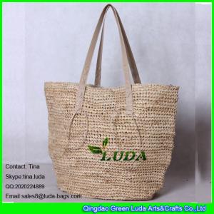 China LDLF-007 natural hand crochetting raffia straw tote handbags wholesale