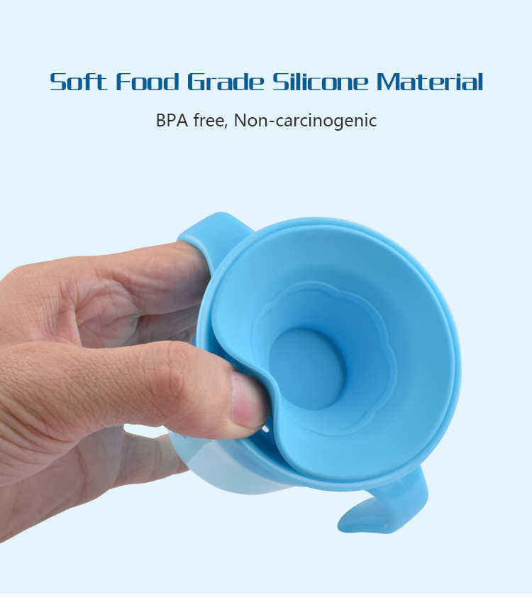 SpillProof Kids Silicone Cup Autonomous Silicone Sippy Cup With Handles