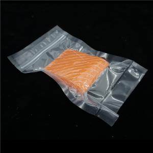 China Precut Embossed Transparent Zipper Bag Vacuum Seal For Food Vac Storage wholesale