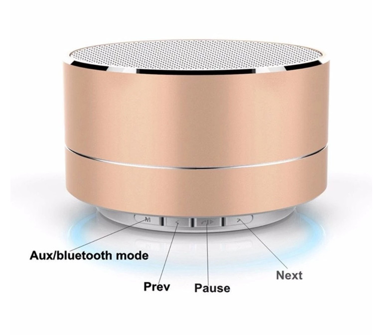 2018 New products A10 mini bluetooth ibastek 3W speaker with colorful LED FM radio