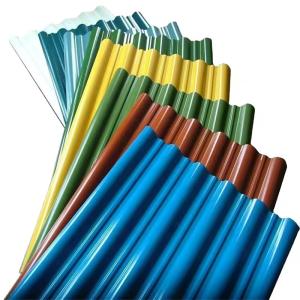 China 6m Iron Ibr Color Corrugated Steel Roof Sheet Galvanize Zinc Aluminum PPGI Metal Roofing Sheet wholesale